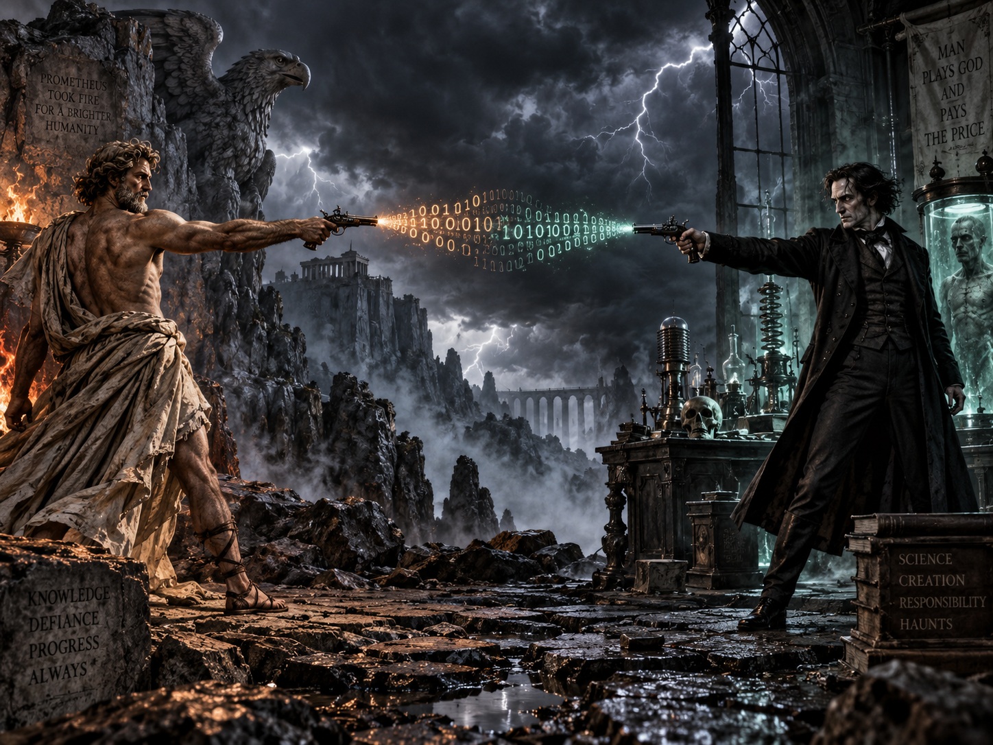 Prometheus vs Dr. Frankenstein